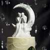 Couple Under The Stars Cake Topper in White Porcelain