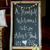 Standing Chalkboard Sign - Rustic Wood