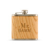 Personalized Wood Flask - Modern Print - Groomsman Gift