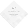 10 Years Personalized Napkins - Custom Printed