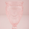 Vintage Goblet - Pink Pressed Glass