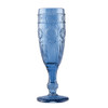 Vintage Flute - Pressed Glass - Blue