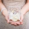 Acrylic Wedding Ring Box - Personalized - Monogram Simplicity