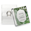 Acrylic Wedding Ring Box - Personalized - Lush Greenery