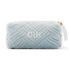 Quilted Velvet Cosmetic Bag in Spa Blue - Bridesmaid Gift