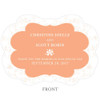 Personalized Hand Fans - Forget Me Not - Peach