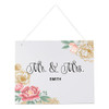 Personalized Wedding Sign - Modern Floral - Medium