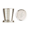 Personalized Collapsible Shot Glass - Silver - Groomsmen Gift