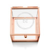 Glass Jewelry Box with Rose Gold - Monogram Simplicity 