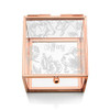 Glass Jewelry Box with Rose Gold - Modern Floral