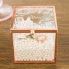 Glass Jewelry Box with Rose Gold - Modern Floral