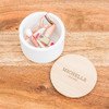 Round Wooden Keepsake Box - Classic Font 