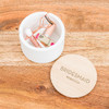 Round Wooden Keepsake Box - Modern Font