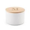 Round Wooden Keepsake Box - Modern Serif 