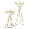 Gold Geometric Candle Holder Set