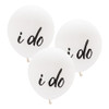 White Round Wedding Balloons - 17" - I Do