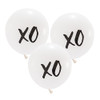 White Round Wedding Balloons - 17" - XO