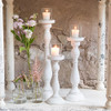 Spindle Candle Holder Set - Shabby Chic