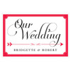 Wedding Directional Sign - Expressions - Red