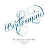Personalized Bridesmaid Tote Bag - Expressions - Indigo Blue