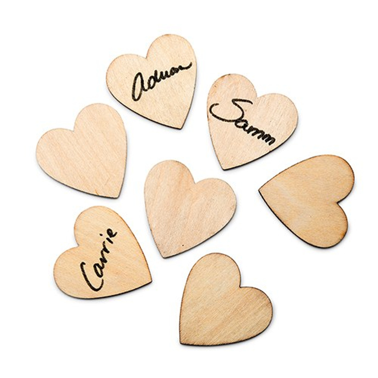 Wooden Hearts for Heart Drop Guest Book - Drop Box Hearts