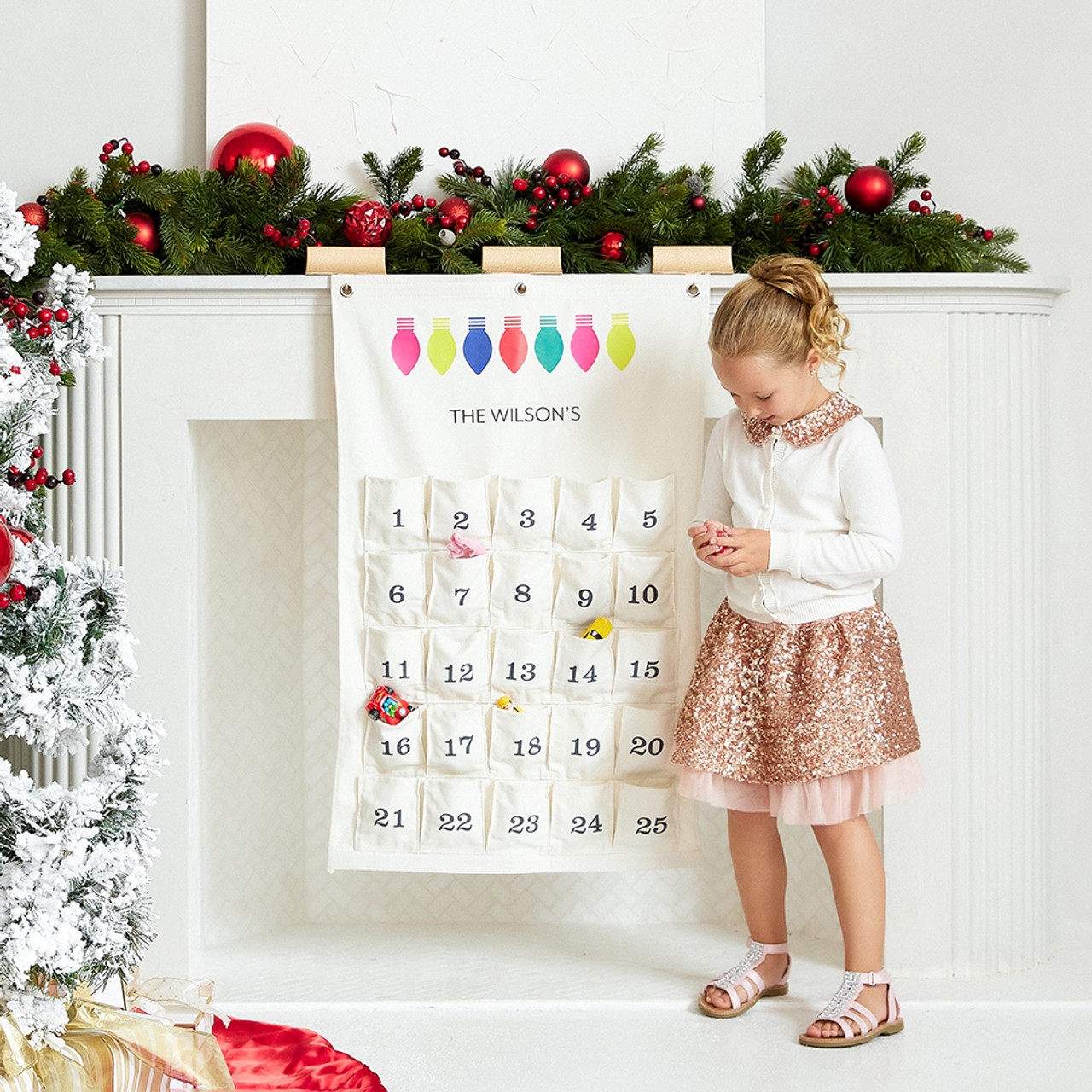 Personalized Advent Calendar Fabric Lights
