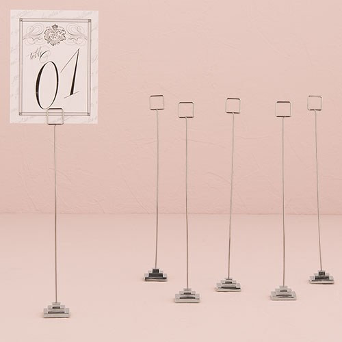 Silver Table Number HoldersTable Number Stands Tiered Base