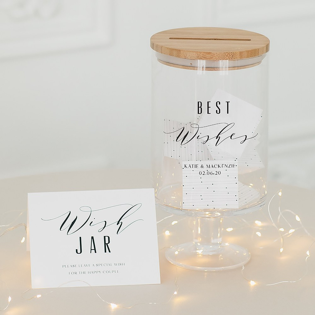 wedding wishes glass jar