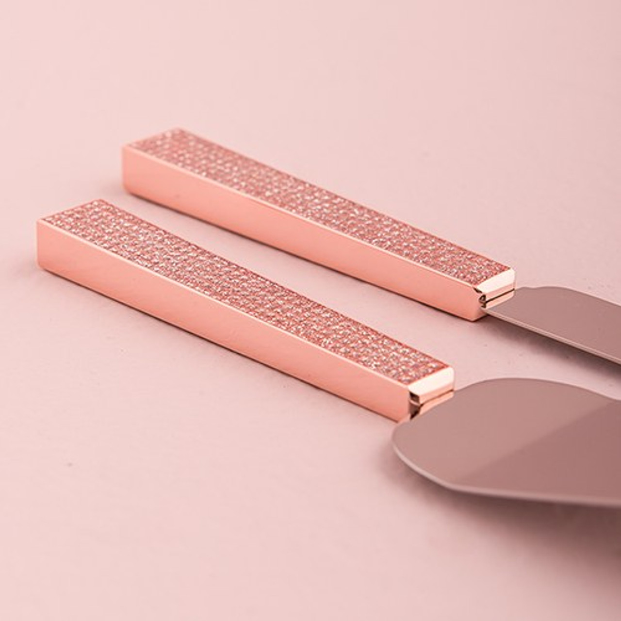 Set in Rose Gold Glitter-Cake Knife 