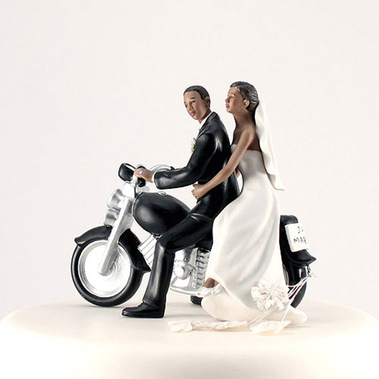 Cake Topper - Bride & Groom Motorbike | Jenny & Jason's moto… | Flickr