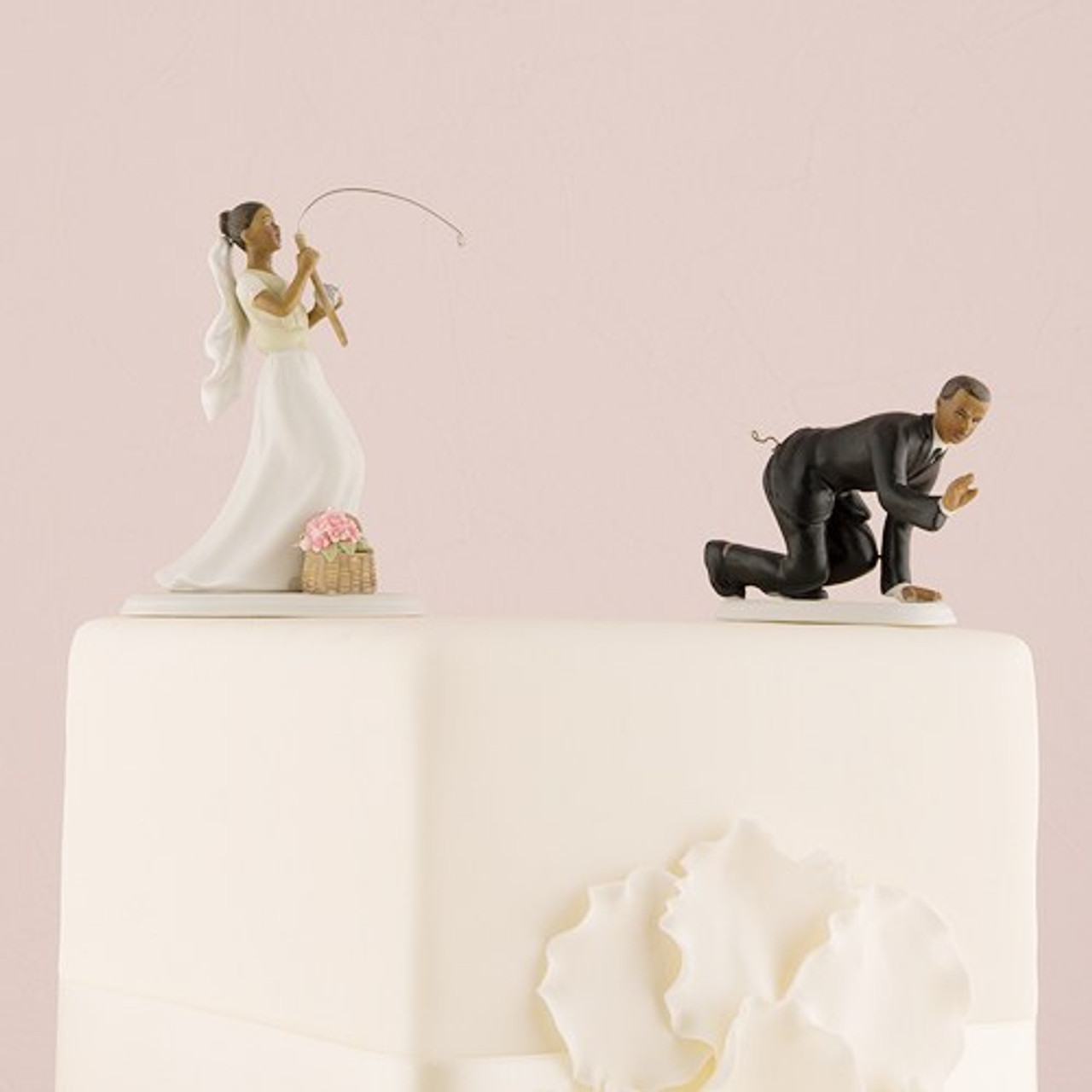 Fishing Cake Topper - Funny Wedding Cake Topper - For Love