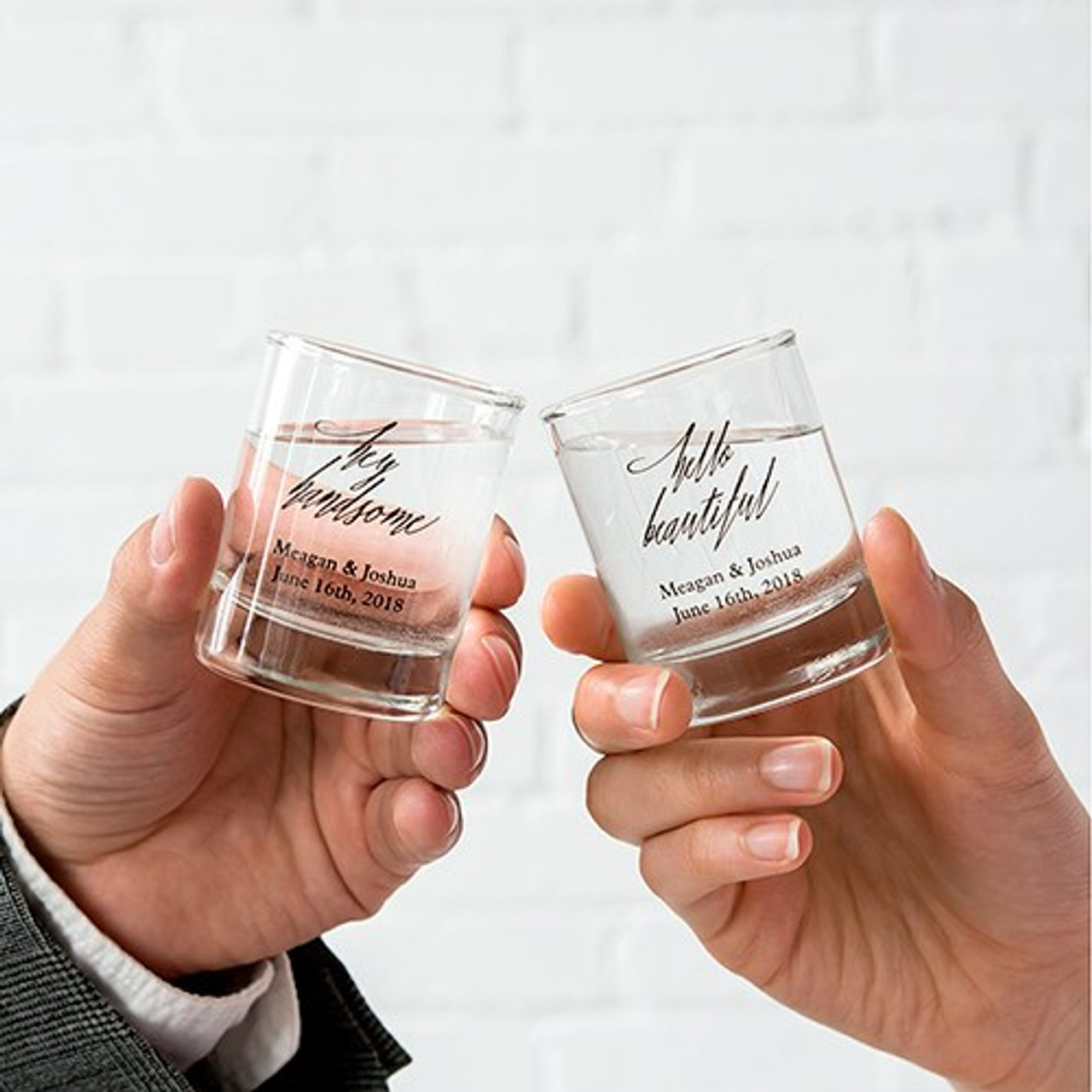 2 oz Shot Glass Etched Glass Personalized Gift Dishwasher Safe Wedding Favor Shot Glass