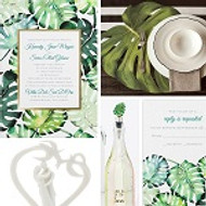 Reading Palms:  Tropical Leaf Wedding Inspiration