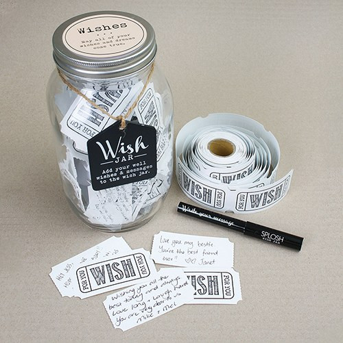 Mason Jar Wedding Wishing Well - Guest Book Alternative Mason Jar Wedding Wishing Well - Guest Book Alternative