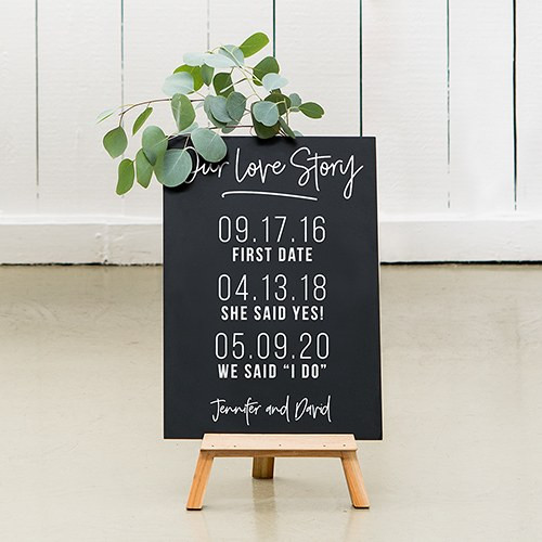 Chalkboard Wedding Sign - Love Story Chalkboard Wedding Sign - Love Story