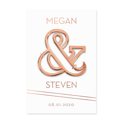Ampersand Bottle Opener Favors in Rose Gold - Retro  Ampersand Bottle Opener Favors in Rose Gold - Retro