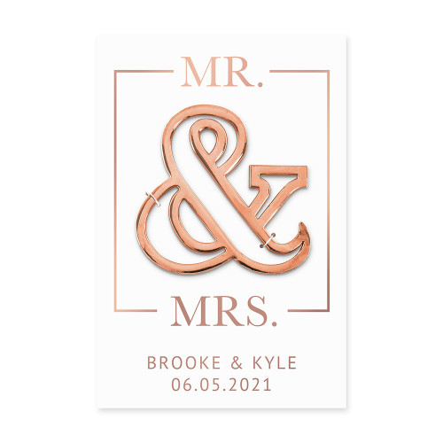 Ampersand Bottle Opener Favors in Rose Gold - Mr. & Mrs. Ampersand Bottle Opener Favors in Rose Gold - Mr. & Mrs.