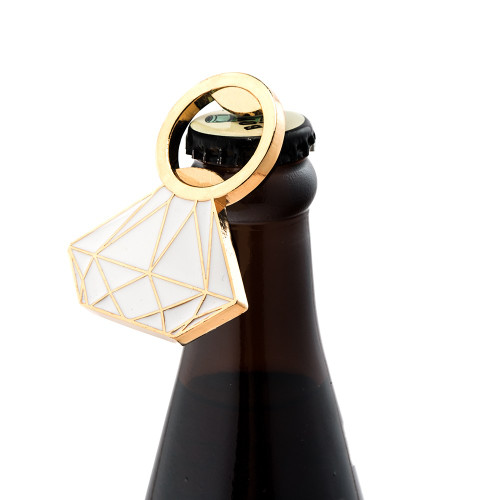 Diamond Ring Bottle Opener Favors in Gold Diamond Ring Bottle Opener Favors in Gold