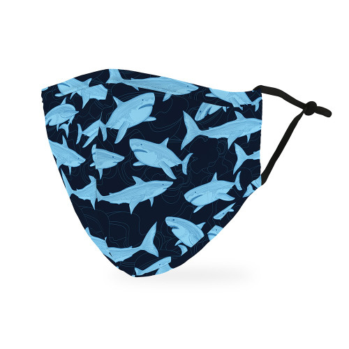 Animal Print Protective Face Mask - Shark Print Animal Print Protective Face Mask - Shark Print