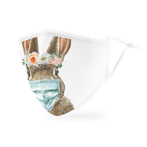 Animal Print Protective Face Mask - Masked Bunny Print Animal Print Protective Face Mask - Masked Bunny Print