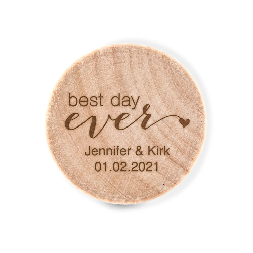 Wooden Bottle Stopper Favors - Best Day Ever Wooden Bottle Stopper Favors - Best Day Ever