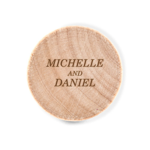 Wooden Bottle Stopper Favors - Classic Couple  Wooden Bottle Stopper Favors - Classic Couple