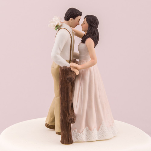 Romantic Wedding Cake Topper - Porcelain - Custom - Rustic Couple Romantic Wedding Cake Topper - Porcelain - Custom - Rustic Couple