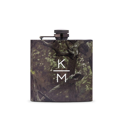 Personalized Camouflage Flask - Stacked Monogram - Groomsmen Gift Personalized Camouflage Flask - Stacked Monogram - Groomsmen Gift