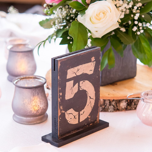 Rustic Table Number Holders - Wood - Self Standing