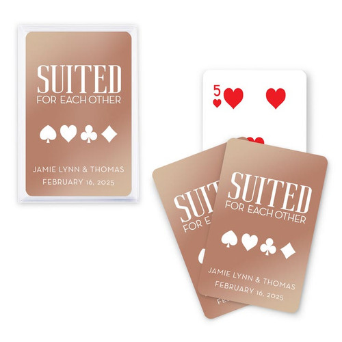 Personalized Metallic Playing Card Favors - Custom - Suited Personalized Metallic Playing Card Favors - Custom - Suited