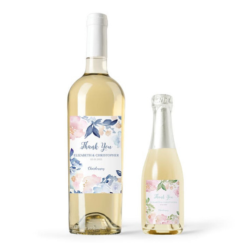 Personalized Wine Bottle Labels - Floral Garden Personalized Wine Bottle Labels - Floral Garden