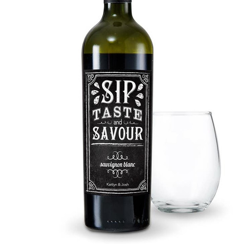 Personalized Wine Bottle Labels - Chalkboard Personalized Wine Bottle Labels - Chalkboard