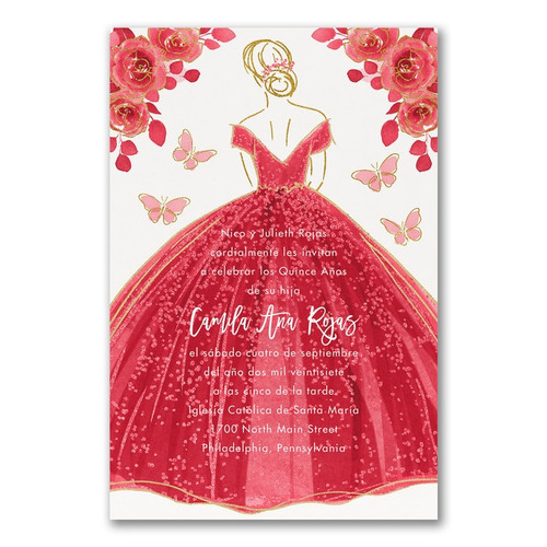 Quinceanera Invitations - Dazzling Garment