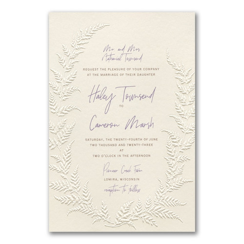 Fern Wedding Invitations Fern Wedding Invitations